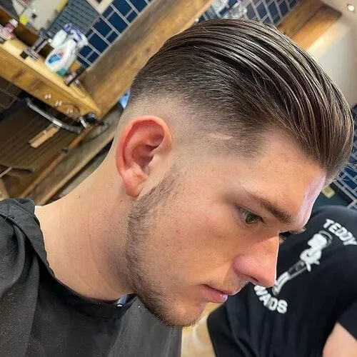 Taper Fade with Slick Back